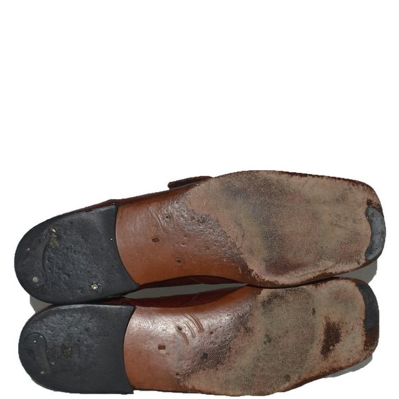 Dolce Gabbana Red Papaya Velcro Square Toe Loafers main image 5